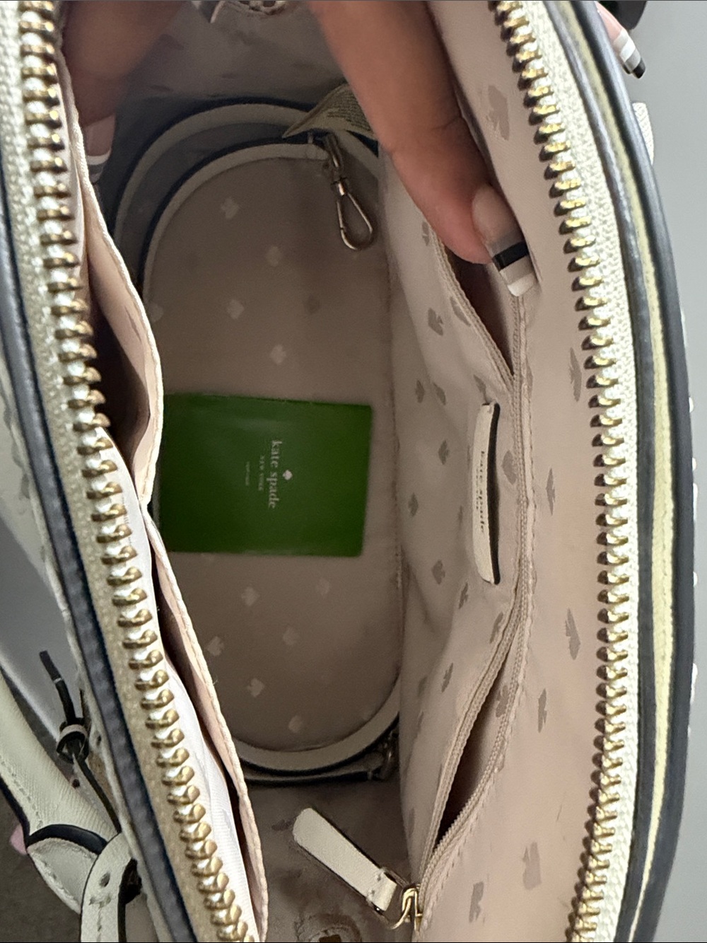 kate spade Straw Satchel with Cream Leather Trim - Picture 3 of 5